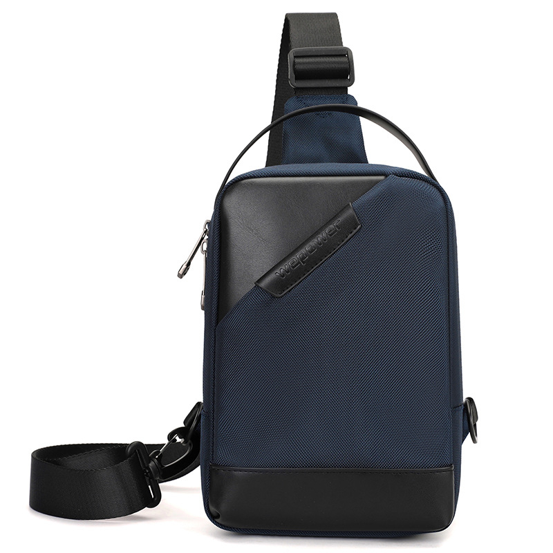 Férfi keresztpántos táska - Nylon, lélegző, poliészter bélés, egyszínű dizájn, mindennapi használat