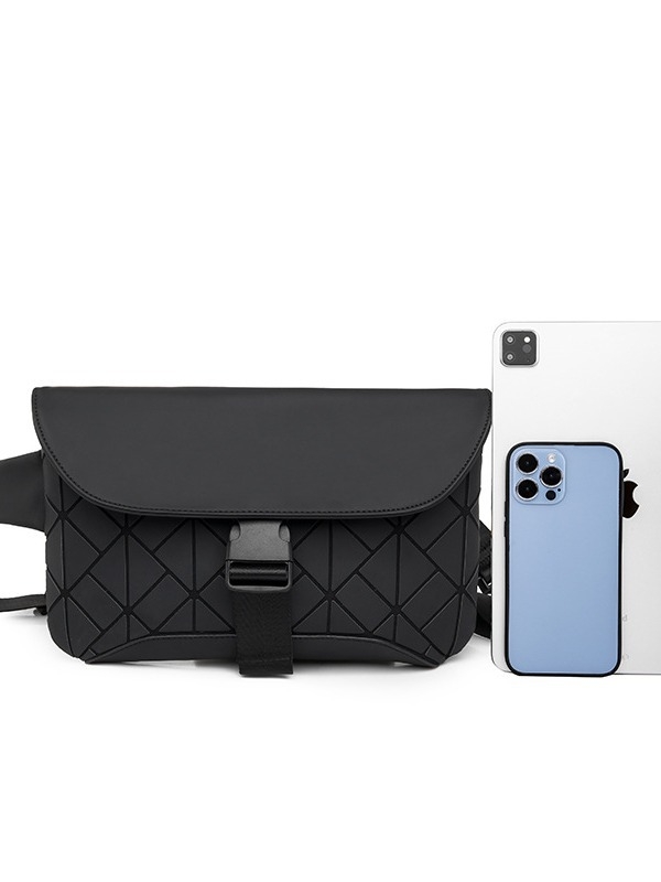 Férfi mellkasi keresztpántos táska PU bőr, kopásálló, nylon bélés, mindennapi használatra