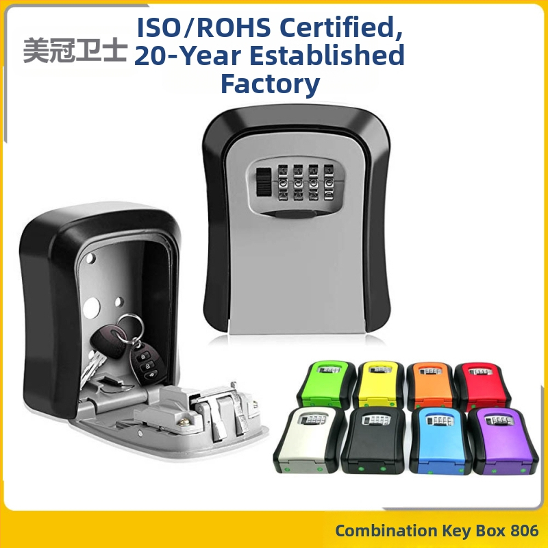 Кутия за ключове със кодов заключващ механизъм – механична, алуминиева сплав, модел 806, марка Champions, за съхранение на ключове, модерен минималистичен стил