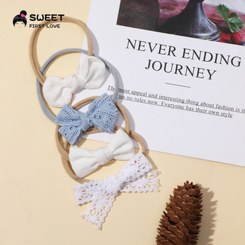 Plaukų aksesuarų rinkinys su kaspinėlio ir gėlių motyvu, audinys, rankų darbas, skirtas kūdikiams ir mažiems vaikams 0–3 m