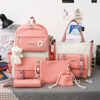 Καμβαδένιο σχολικό σακίδιο – Μεγάλης χωρητικότητας, Αναπνεύσιμο, Ανθεκτικό στη φθορά, Με καμπύλους ιμάνες ώμου