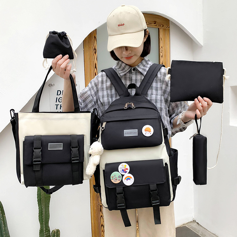 Καμβαδένιο σχολικό σακίδιο – Μεγάλης χωρητικότητας, Αναπνεύσιμο, Ανθεκτικό στη φθορά, Με καμπύλους ιμάνες ώμου