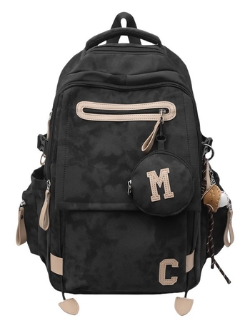 Σακίδιο Dicarlo από νάιλον με γεωμετρικό μοτίβο, αδιάβροχο, καμπύλες ιμάντες ώμου