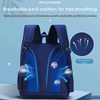 Детска училищна раница K5000, Oxford плат, дишаща, водоустойчива и износоустойчива, намалява натоварването, извита презрамка, за ученици от първи до шести клас