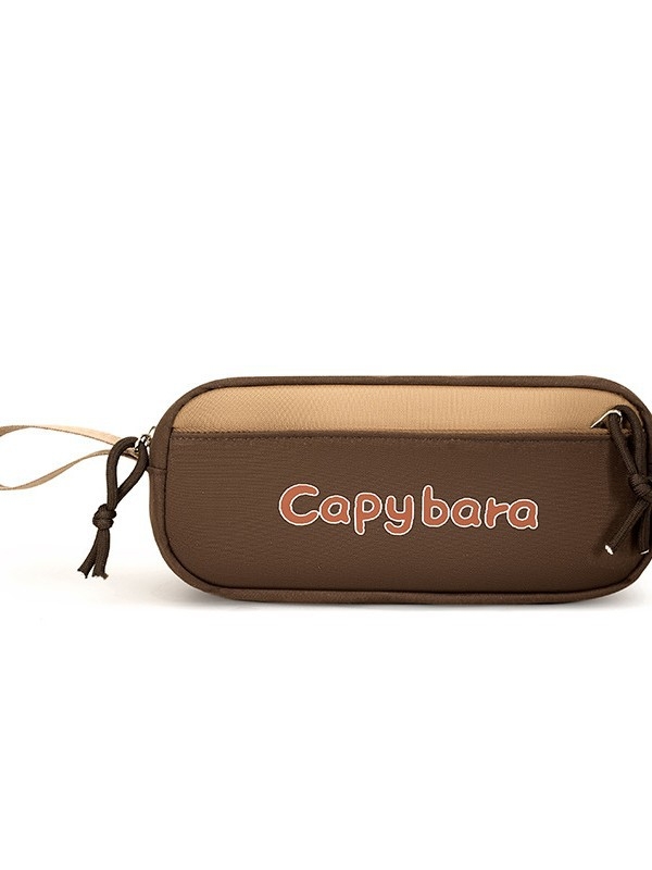 Unisex σχολική τσάντα με Capybara anime μοτίβο, Oxford ύφασμα, ultra-light, νάιλον επένδυση, ιμάντες με αερόσακο