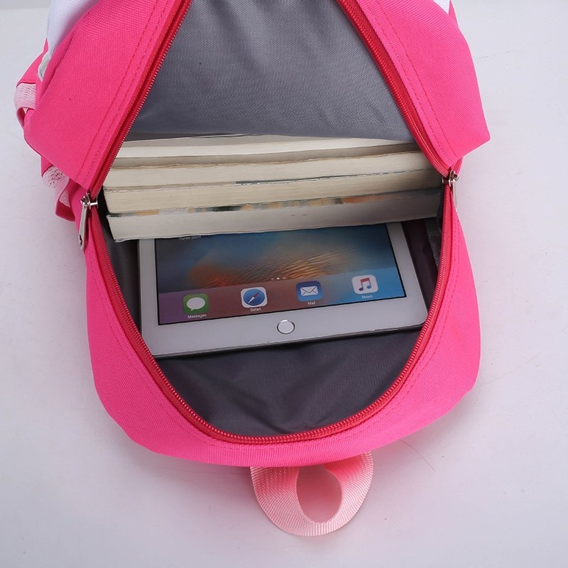 Unisex bērnu skolas mugursoma no neilona, viegla, elpojoša, izturīga, muguras aizsardzība, izliekta plecu siksnas, anime karikatūras raksts