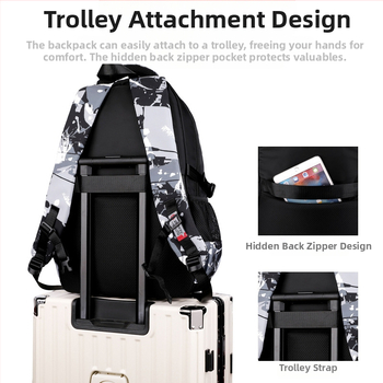 Natural Fish Σακίδιο για σχολείο και ταξίδια, αδιάβροχο ύφασμα Oxford, χωρητικότητα 20–35 λίτρων, ιμάντες ώμου με αερό-μαξιλάρι