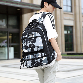 Natural Fish Σακίδιο για σχολείο και ταξίδια, αδιάβροχο ύφασμα Oxford, χωρητικότητα 20–35 λίτρων, ιμάντες ώμου με αερό-μαξιλάρι