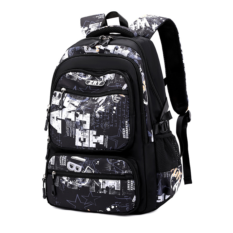 Natural Fish Iskola- és utazó hátizsák, vízálló Oxford anyag, 20–35 L kapacitás, légpárnás vállpántok