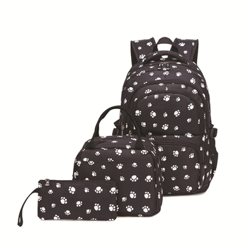 Hátizsák állatmintával, Nylon anyag, 20–35L kapacitás, légpárnás vállpánt, vízálló