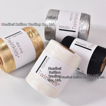 Κλωστή με πυρήνα από χρυσό σύρμα για DIY πλέξιμο – σπειρωμένη κλωστή, μάρκα KNOTITUDE, προέλευση Κίνα