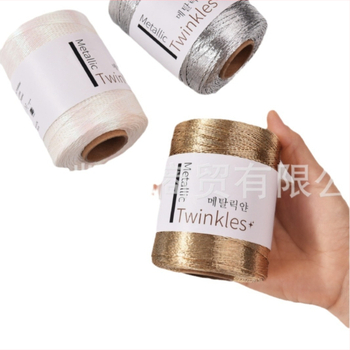 Κλωστή με πυρήνα από χρυσό σύρμα για DIY πλέξιμο – σπειρωμένη κλωστή, μάρκα KNOTITUDE, προέλευση Κίνα