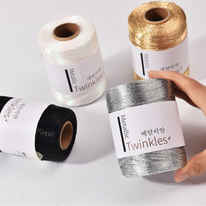 Aranydrót maggal spinált fonal DIY-hoz – csavart szál, márka KNOTITUDE, eredet Kína