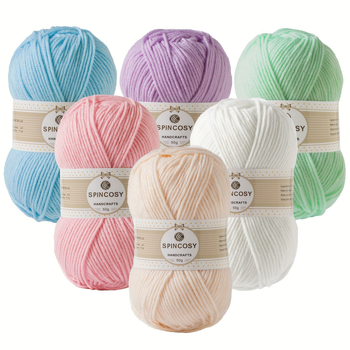 Junji вълнена топка прежда, 4-нишкова, 50 г, DIY ръчно плетене Milk Cotton