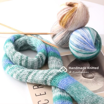 Mohair vilnų rinkinys, worsted siūlų forma, skirta audimui