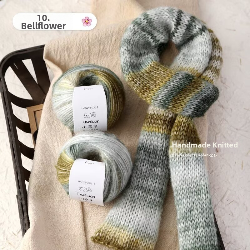 Mohair vilnų rinkinys, worsted siūlų forma, skirta audimui