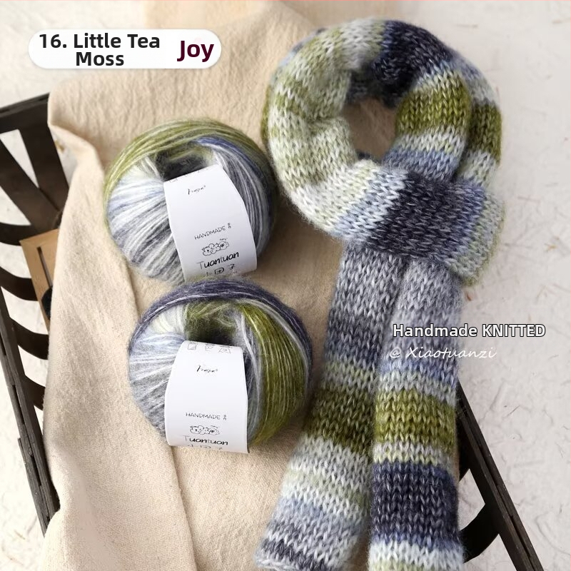 Mohair vilnų rinkinys, worsted siūlų forma, skirta audimui