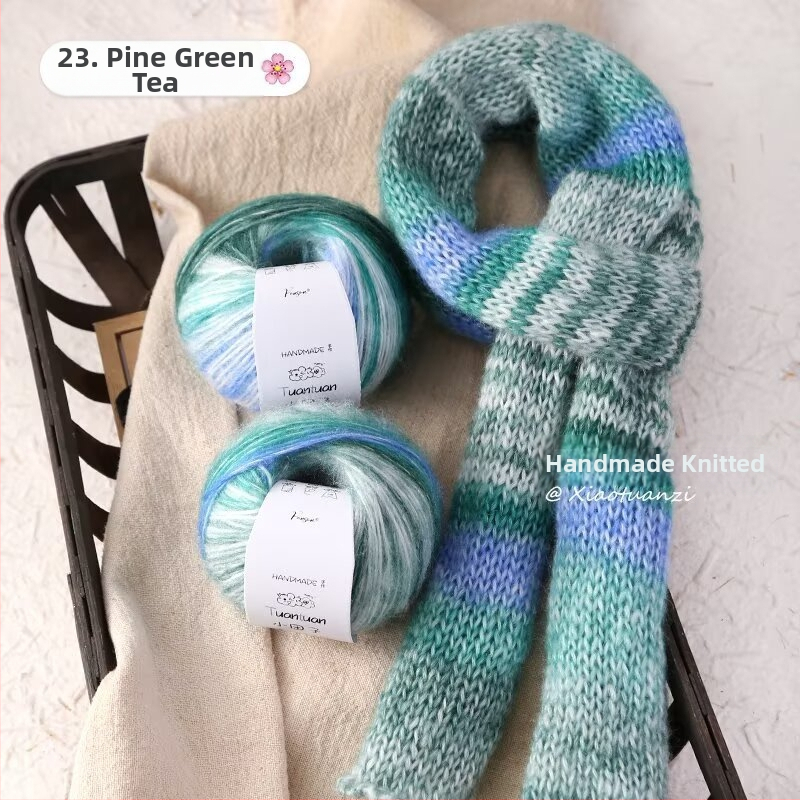 Mohair vilnų rinkinys, worsted siūlų forma, skirta audimui