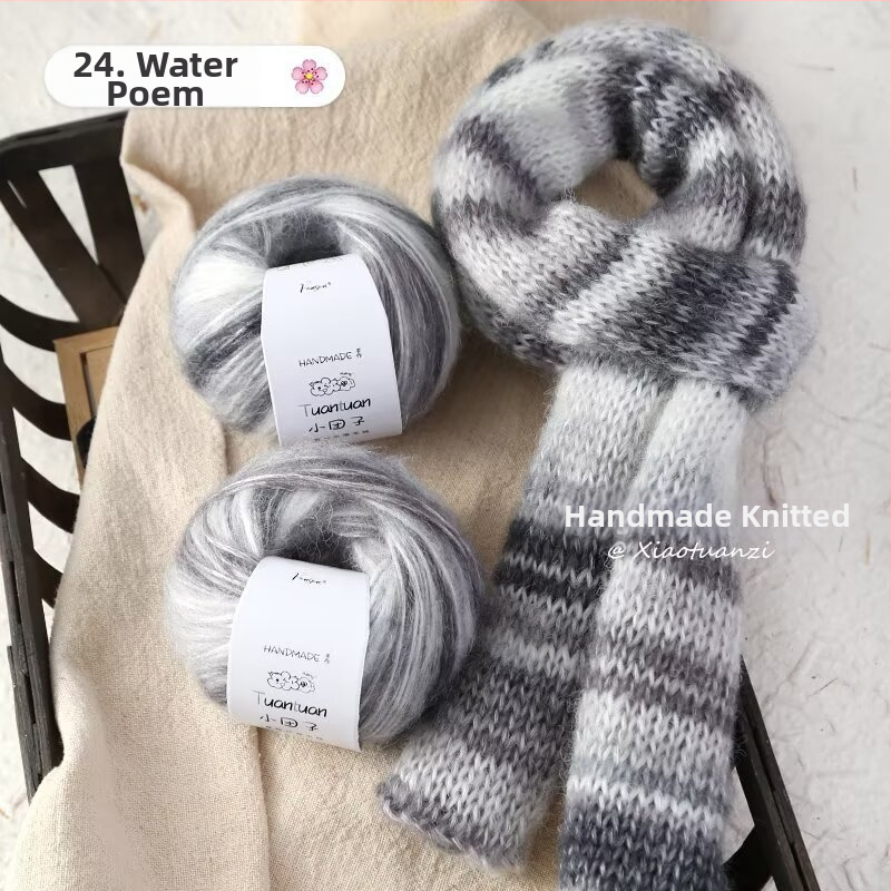 Mohair vilnų rinkinys, worsted siūlų forma, skirta audimui