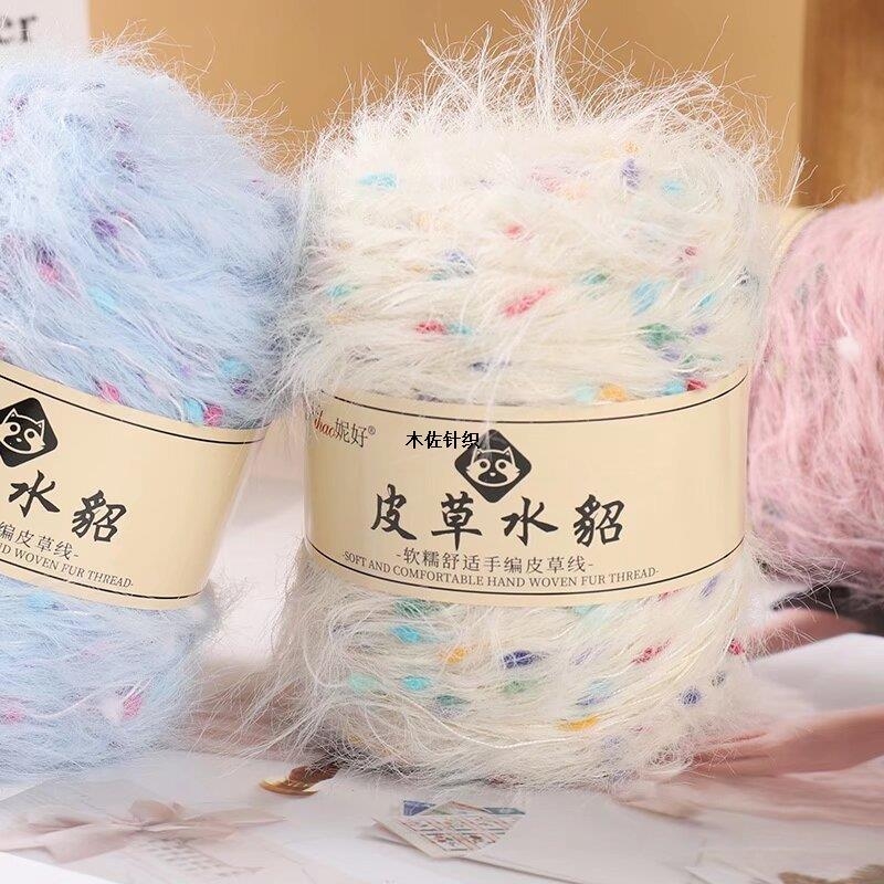 Muzo mink velvet siūlai – riestinis verpimas, rankiniam mezgimui