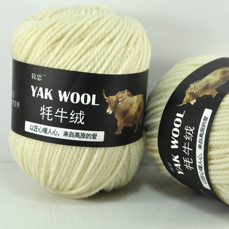 Yak velvet 3-siūlų vilnos siūlai rankdarbiams mezgimui ir mezgimui su mezgikliu, worsted spun, ritinėliuose