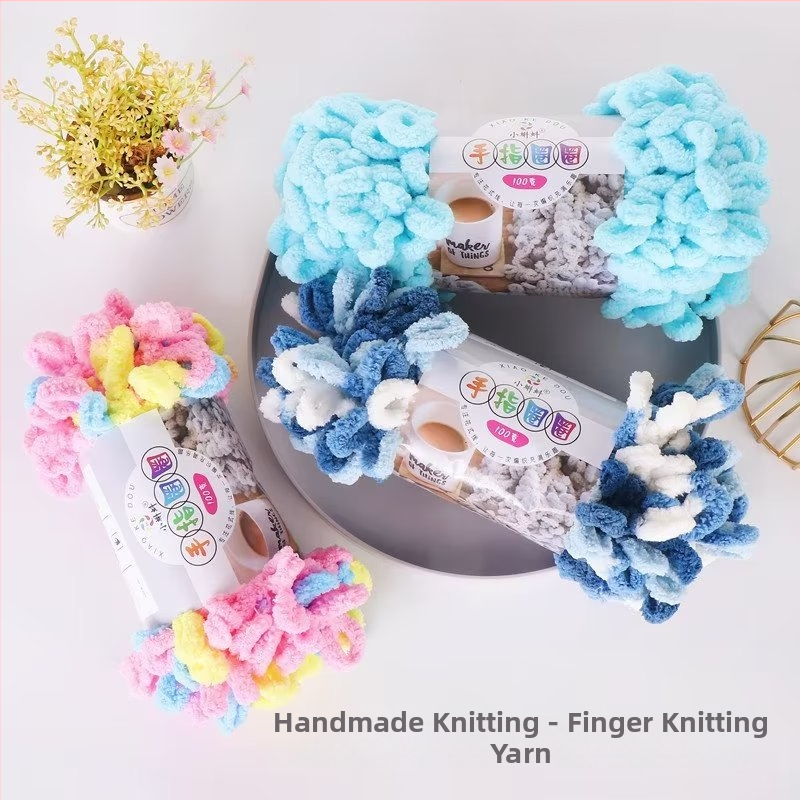 Прежда за плетене с пръсти — дебела за DIY възглавници, 16s, единична нишка, линия semi-worsted