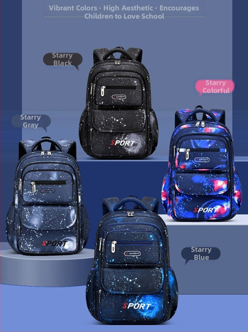 Ученическа раница за момчета, начално училище, найлон, дишаща, водоустойчива, ултра лека, презрамки с въздушна подложка