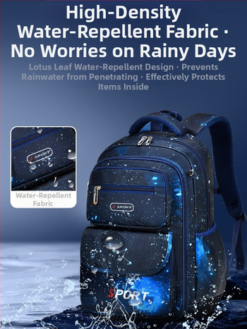 Ученическа раница за момчета, начално училище, найлон, дишаща, водоустойчива, ултра лека, презрамки с въздушна подложка