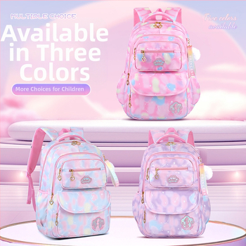 Ученическа раница за момичета, дишаща канвас, ултралека, анатомична облегалка за 3–4 клас