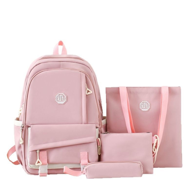 Nylonból készült uniszex iskolai hátizsák 5–6. osztálynak, görbült vállpánttal és gerincvédővel