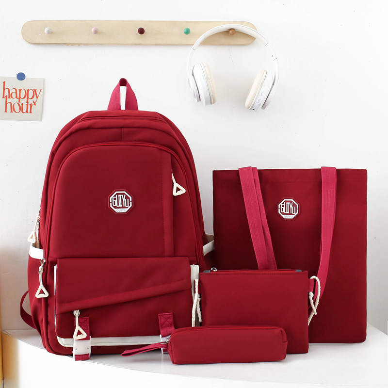 Nylonból készült uniszex iskolai hátizsák 5–6. osztálynak, görbült vállpánttal és gerincvédővel