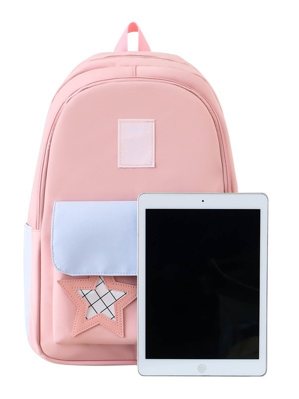 Σχολική τσάντα για εφήβους - Νάιλον, επένδυση πολυεστέρα, κυρτές ιμάνες ώμου, στυλ νεανικό campus, Καλοκαίρι 2025, Unisex