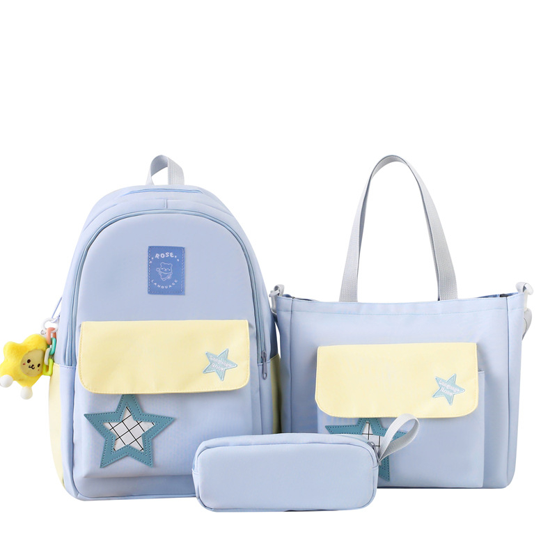 Σχολική τσάντα για εφήβους - Νάιλον, επένδυση πολυεστέρα, κυρτές ιμάνες ώμου, στυλ νεανικό campus, Καλοκαίρι 2025, Unisex