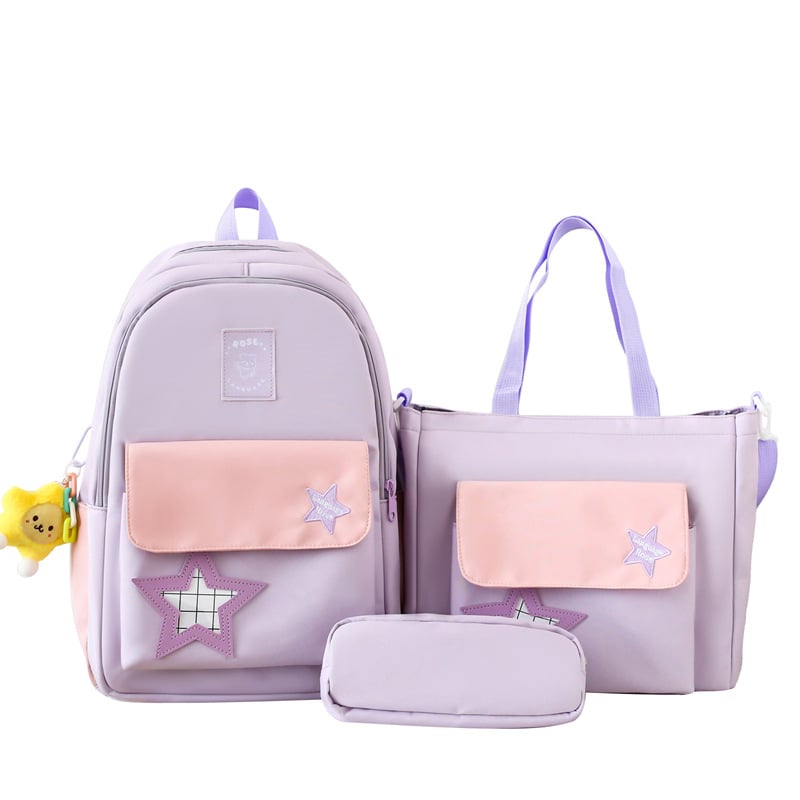 Σχολική τσάντα για εφήβους - Νάιλον, επένδυση πολυεστέρα, κυρτές ιμάνες ώμου, στυλ νεανικό campus, Καλοκαίρι 2025, Unisex