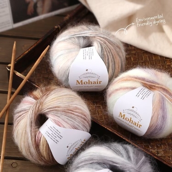 Gradient Mohair siūlai rankdarbiams mezgimui — žiedinis verpimas, grupinis siūlas formavimas, prekės kodas 0070, prekės ženklas Needle Warm