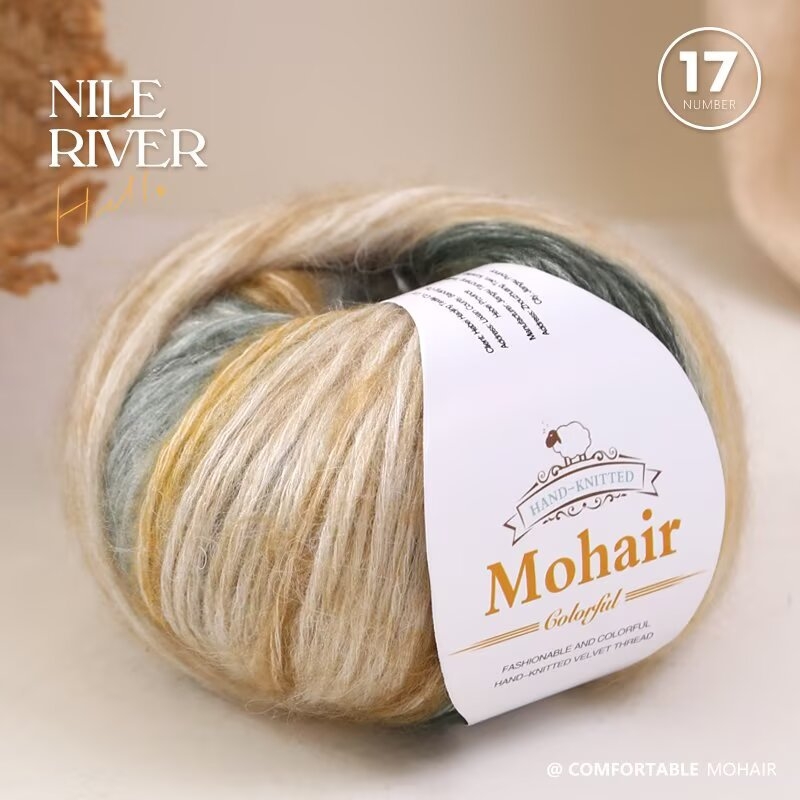 Gradient Mohair siūlai rankdarbiams mezgimui — žiedinis verpimas, grupinis siūlas formavimas, prekės kodas 0070, prekės ženklas Needle Warm