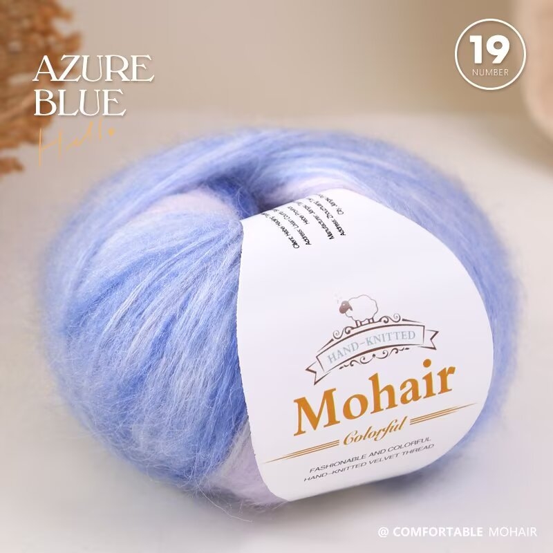 Gradient Mohair siūlai rankdarbiams mezgimui — žiedinis verpimas, grupinis siūlas formavimas, prekės kodas 0070, prekės ženklas Needle Warm