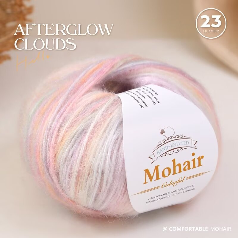 Gradient Mohair siūlai rankdarbiams mezgimui — žiedinis verpimas, grupinis siūlas formavimas, prekės kodas 0070, prekės ženklas Needle Warm
