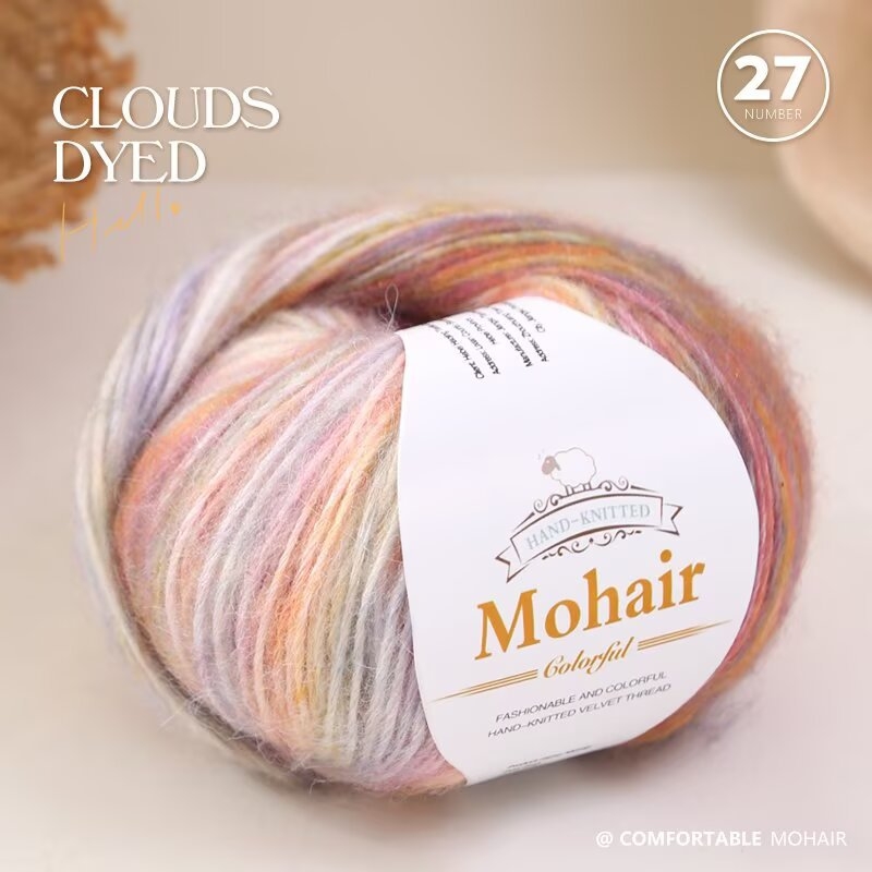 Gradient Mohair siūlai rankdarbiams mezgimui — žiedinis verpimas, grupinis siūlas formavimas, prekės kodas 0070, prekės ženklas Needle Warm