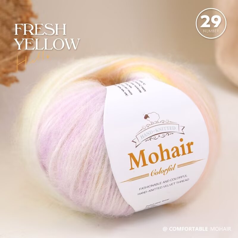 Gradient Mohair siūlai rankdarbiams mezgimui — žiedinis verpimas, grupinis siūlas formavimas, prekės kodas 0070, prekės ženklas Needle Warm