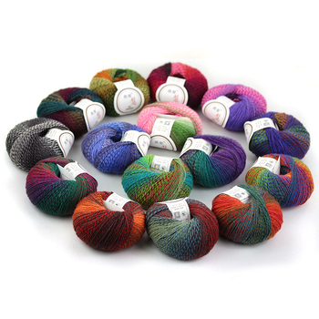 Rainbow Magic Ball vilnos siūlai, 50 g, 2 siūlai, mišri verpalų gamyba, sudėtis: vilna-nylon