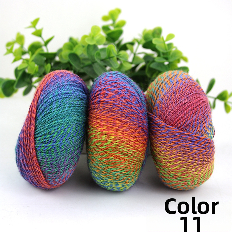 Rainbow Magic Ball vilnos siūlai, 50 g, 2 siūlai, mišri verpalų gamyba, sudėtis: vilna-nylon