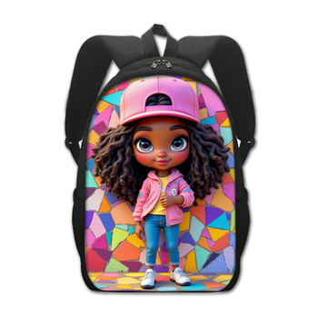 Σχολική τσάντα σε στυλ καρτούν, πολυεστερική, διαπνέουσα και ανθεκτική, με ιμάντες αέρα