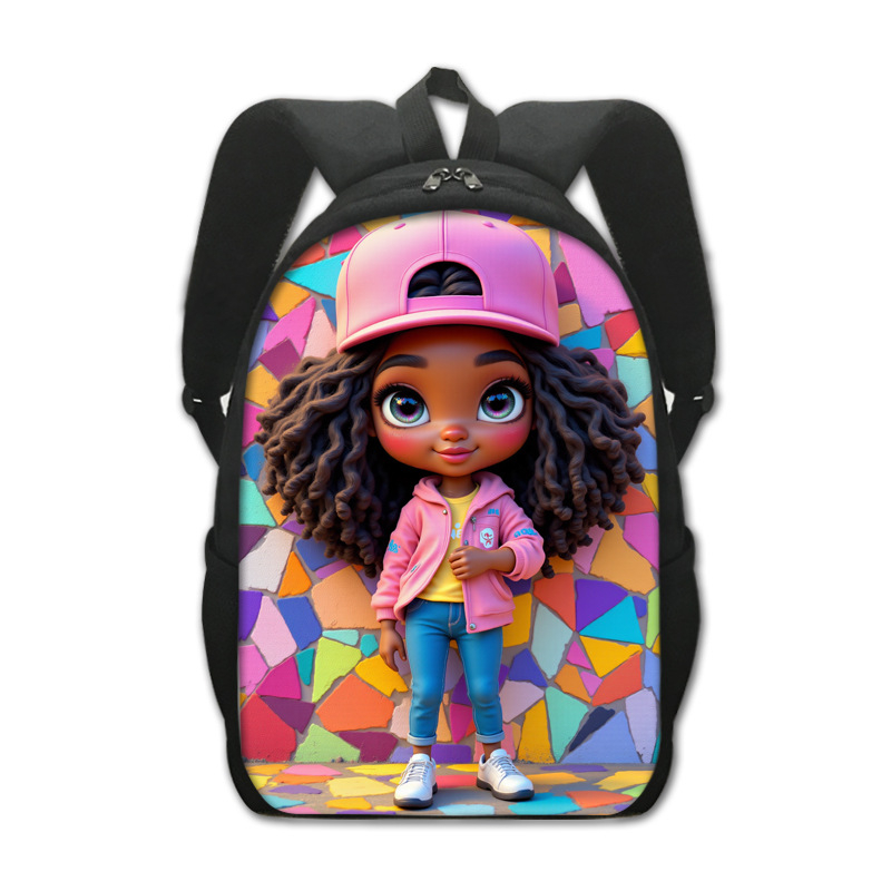 Σχολική τσάντα σε στυλ καρτούν, πολυεστερική, διαπνέουσα και ανθεκτική, με ιμάντες αέρα