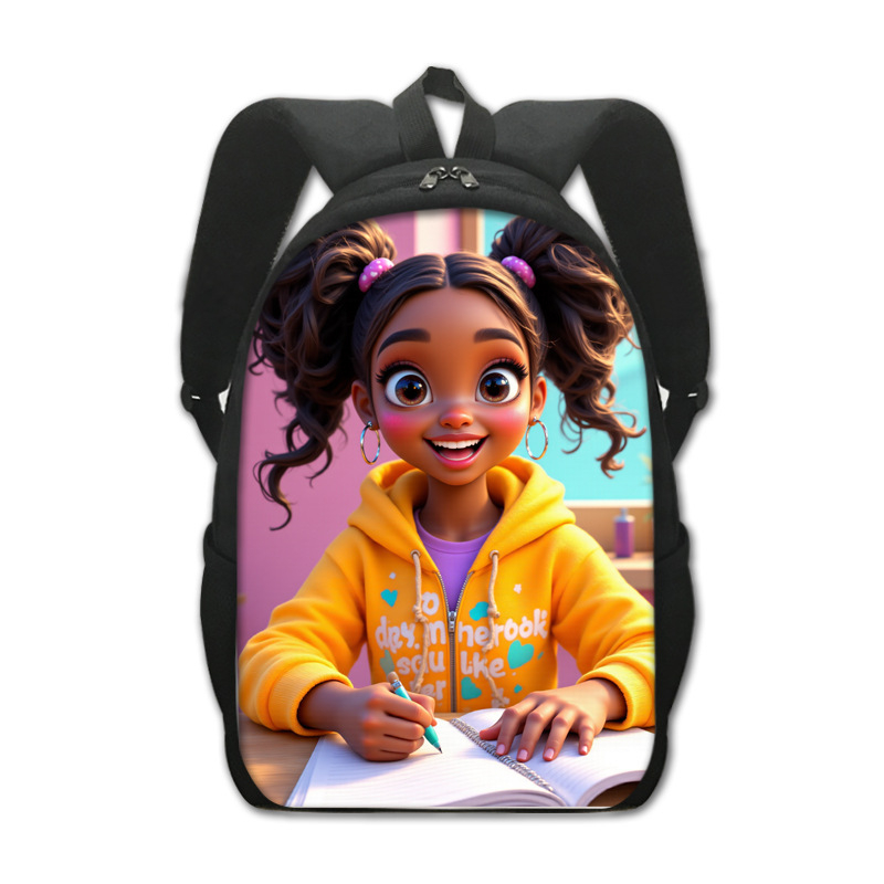 Σχολική τσάντα σε στυλ καρτούν, πολυεστερική, διαπνέουσα και ανθεκτική, με ιμάντες αέρα