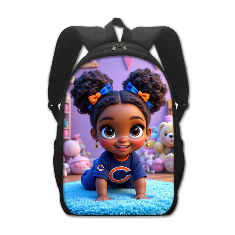 Σχολική τσάντα σε στυλ καρτούν, πολυεστερική, διαπνέουσα και ανθεκτική, με ιμάντες αέρα