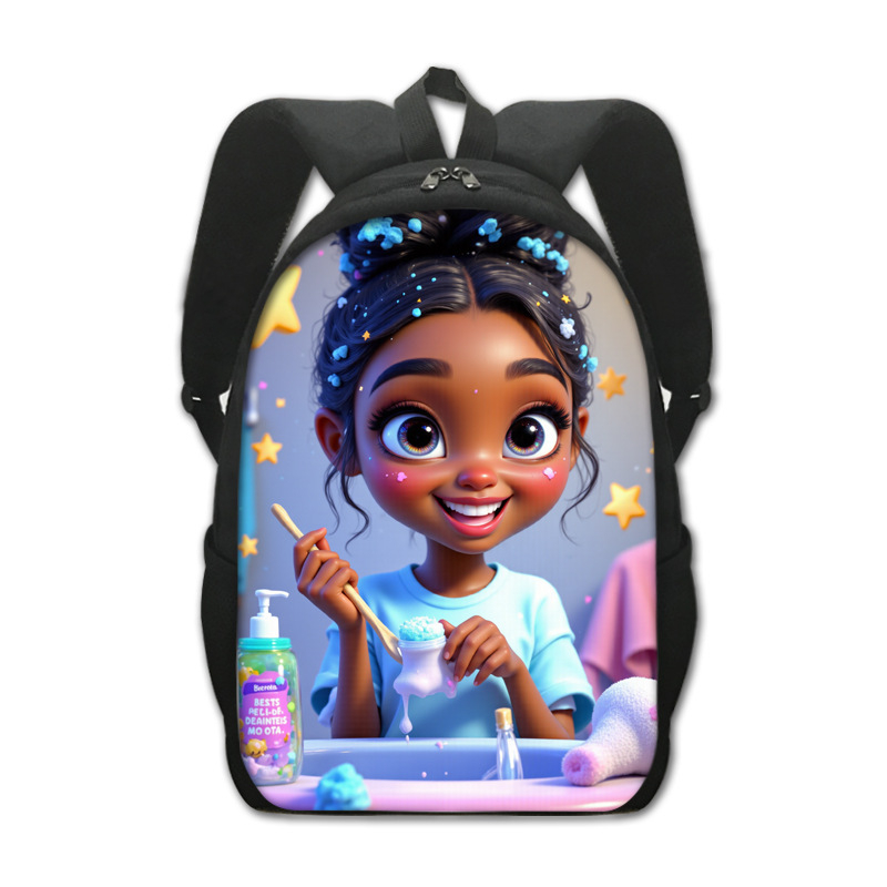 Σχολική τσάντα σε στυλ καρτούν, πολυεστερική, διαπνέουσα και ανθεκτική, με ιμάντες αέρα