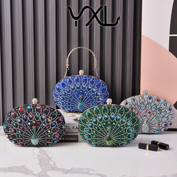 Вечерна чанта от PU кожа, овална форма, с ключалка, вътрешен джоб за мобилен телефон, полиестерна подплата - Yixinglong