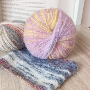 Angora Mohair Siūlai 25 g - Grupinis Siūlas, Purškiamas Vyniojimas, Skirta Pynimui