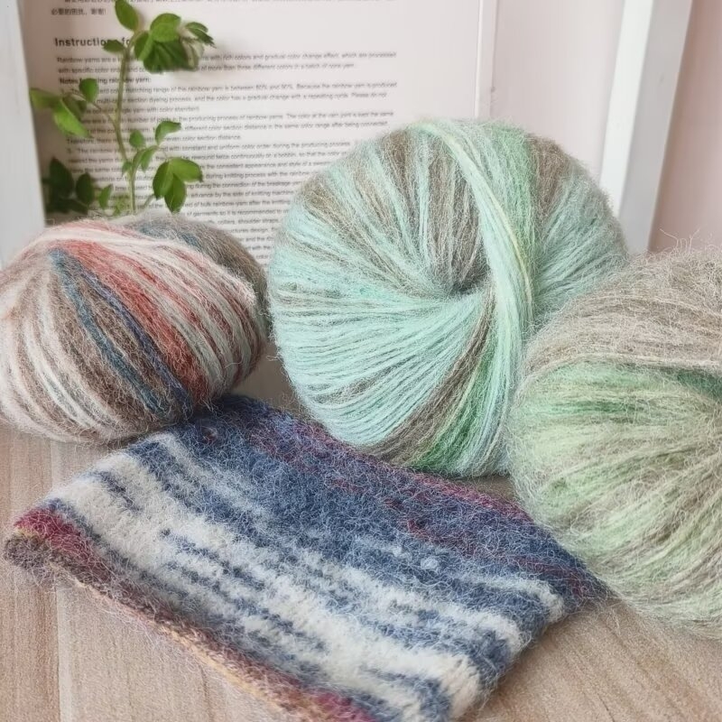 Angora Mohair Νήμα 25g - Ομαδοειδές Νήμα (Group-Line), Ψεκτικό Στριφμάρισμα, Για Πλέξιμο